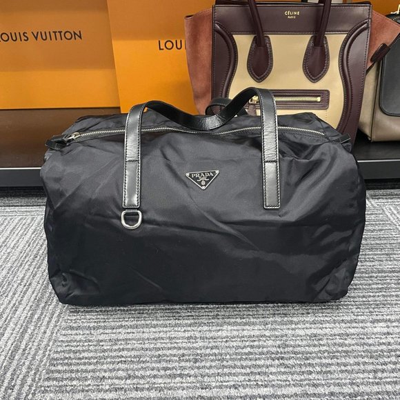 Prada Handbags - Prada Black Tessuto Boston Bag